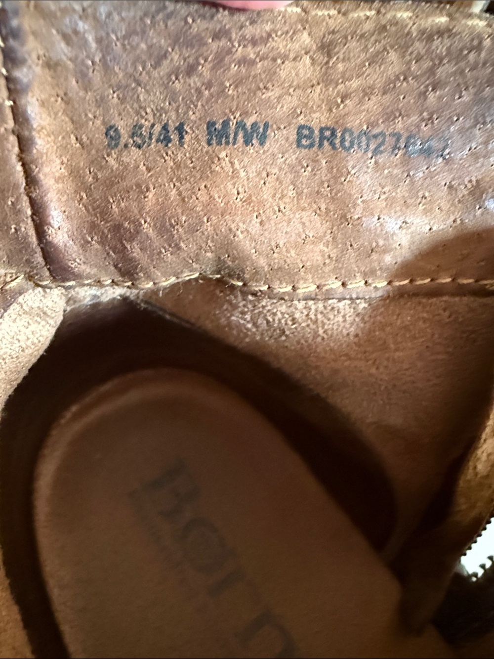 Born Boots Wm 9.5 Calyn Brown Suede Distressed Leather Ankle Casual Comfort - Picture 9 of 10